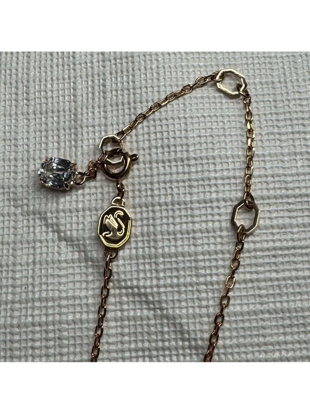 Swarovski Rose Gold Necklace with Clear Crystals - Picture 2 of 4